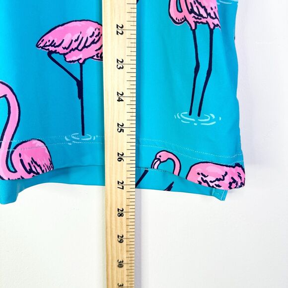 Chubbies Shirt Mens S Blue Pink Flamingo Performance Golf Stretchy Weekend - Picture 6 of 7